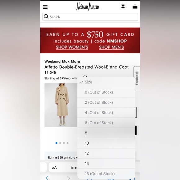 SOLD OUT! Weekend Max Mara Affetto Double-Breasted Wool-Blend Coat - Picture 2 of 10